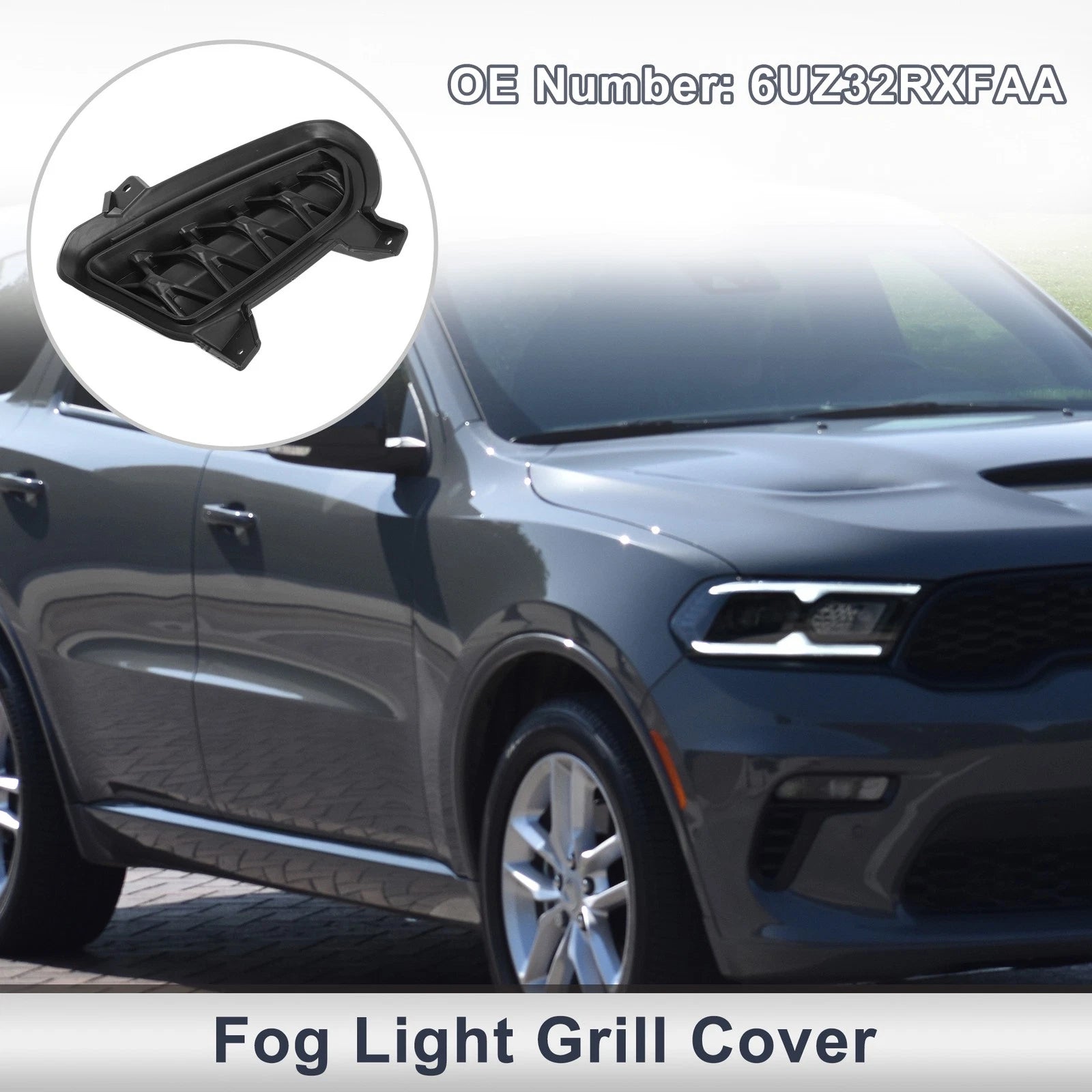 Front Right Fog Light Grill Replacement for Dodge Durango (2014–2022)