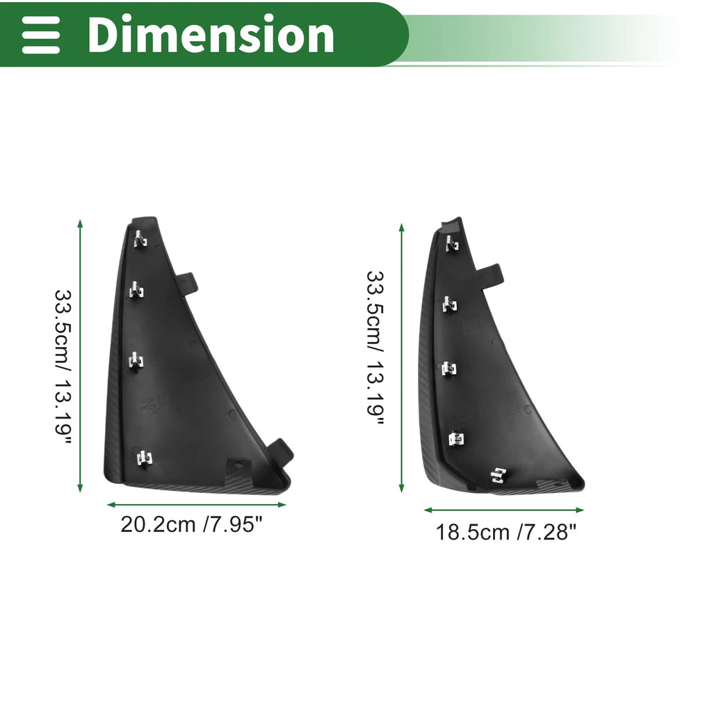 Mud Flaps Splash Guards Front for Chevrolet Corvette C8 (2021–2024)