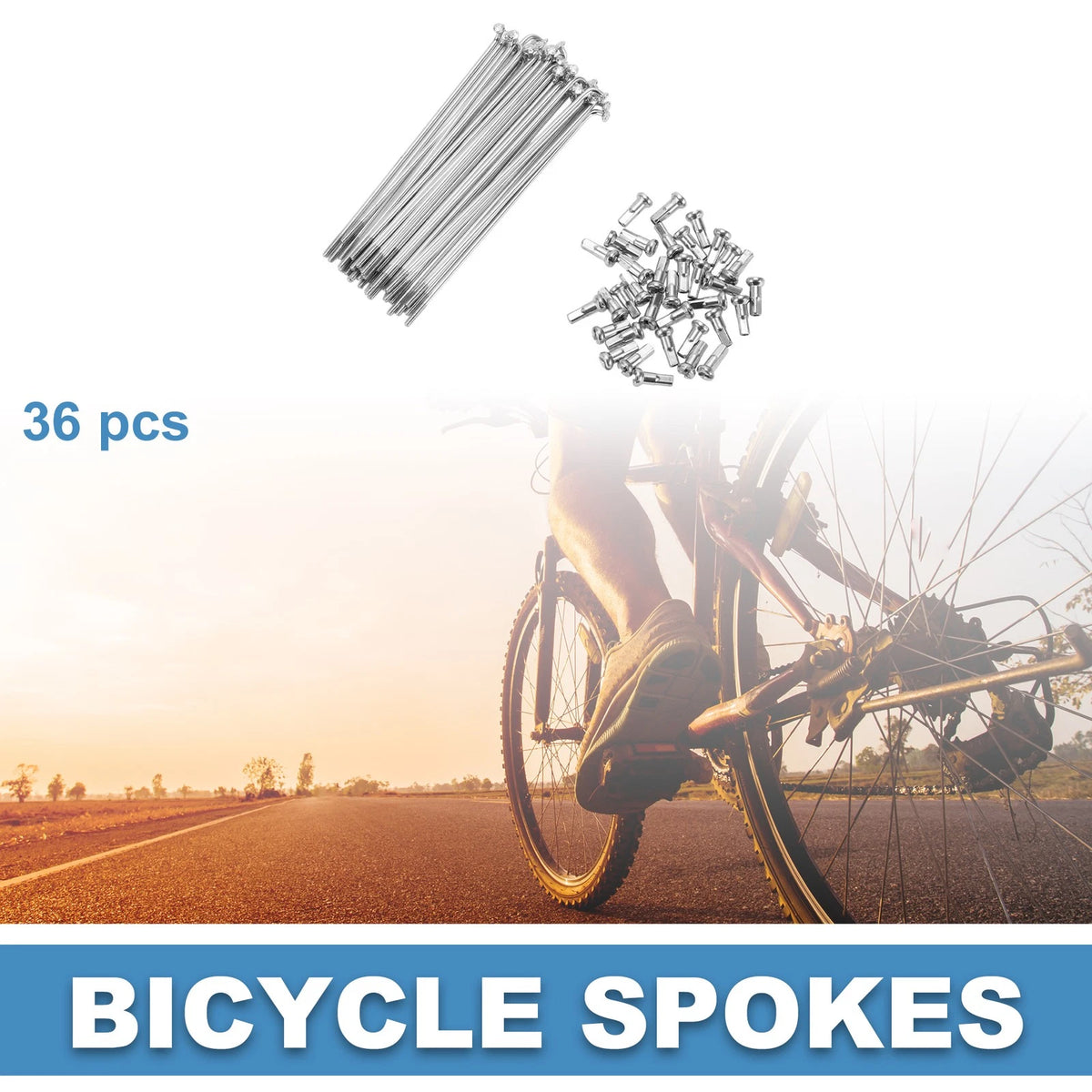 Bike Bicycle Spokes 14G 103mm Carbon Steel Replacement for Universal (—)
