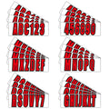Set of 4 Boat Registration Decal Stickers A-Z & 0-9 Red