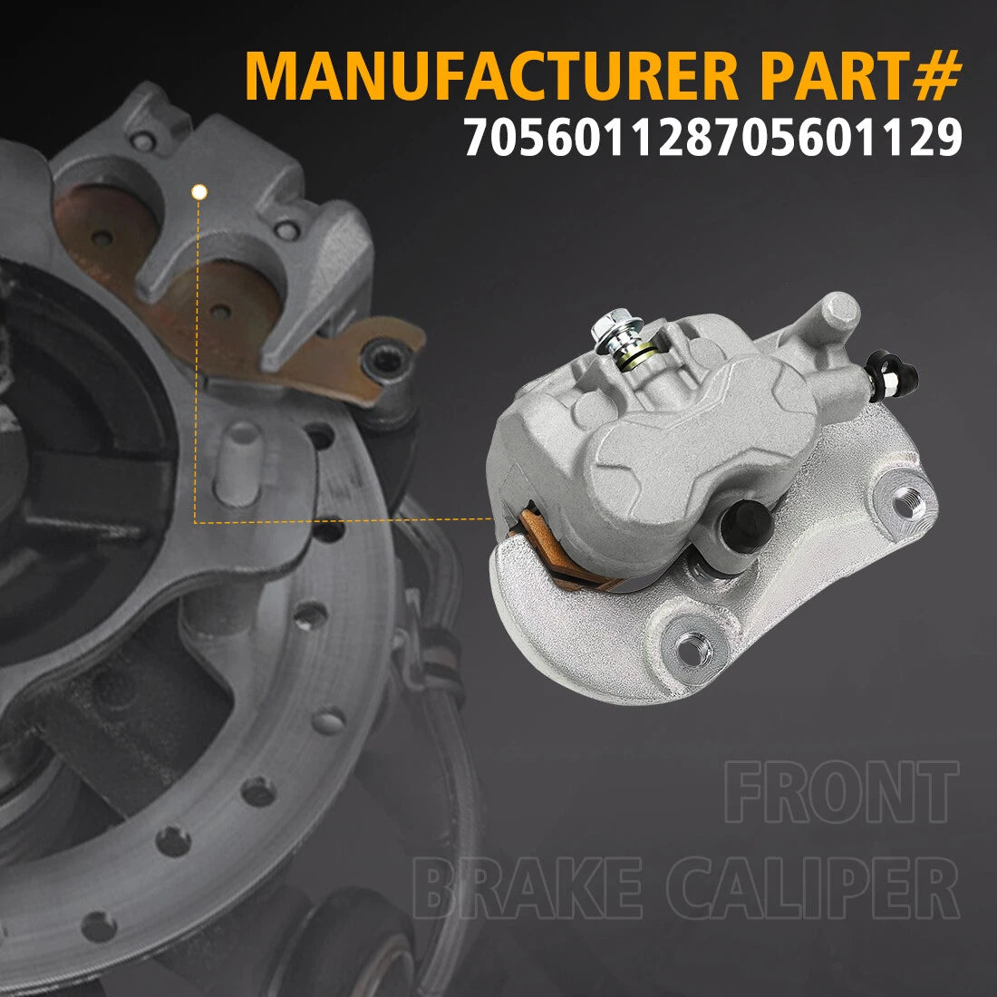 Front Brake Calipers with Pads for Can-Am Maverick 1000R (2013–2023)