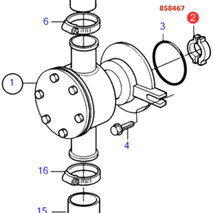 Volvo Penta Companion Flange Replace Part Number 858467