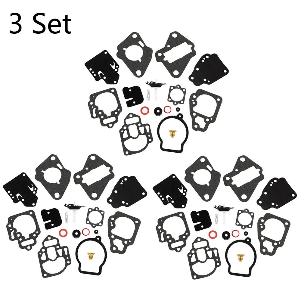 Set of 3 Carburetor Rebuild Kits for Mercury Mariner 6-25HP (1990–2000) 1395-97611 18-7212