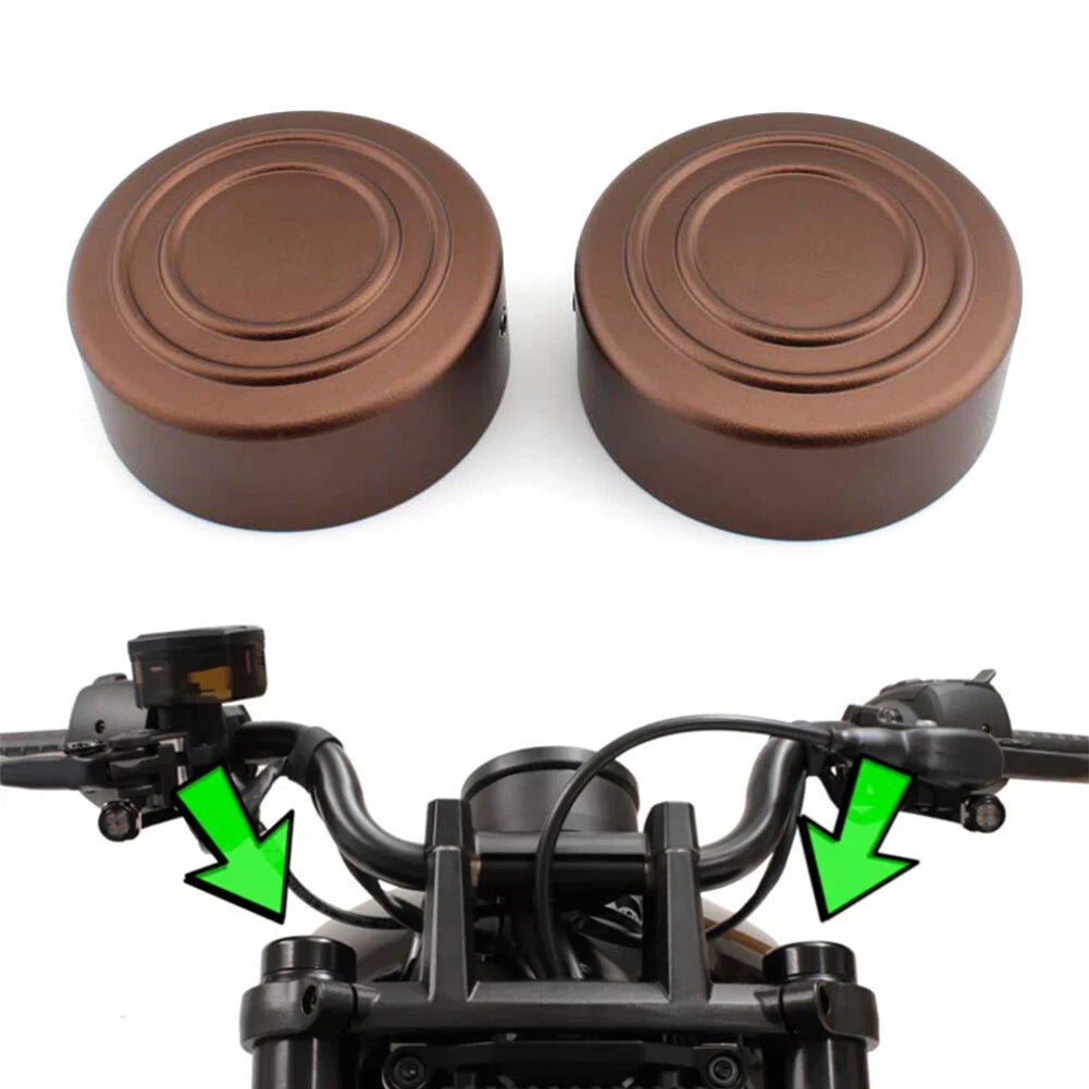 2X Upper Fork Stem Nut Cap Covers for Harley Sportster S (2021–2025)