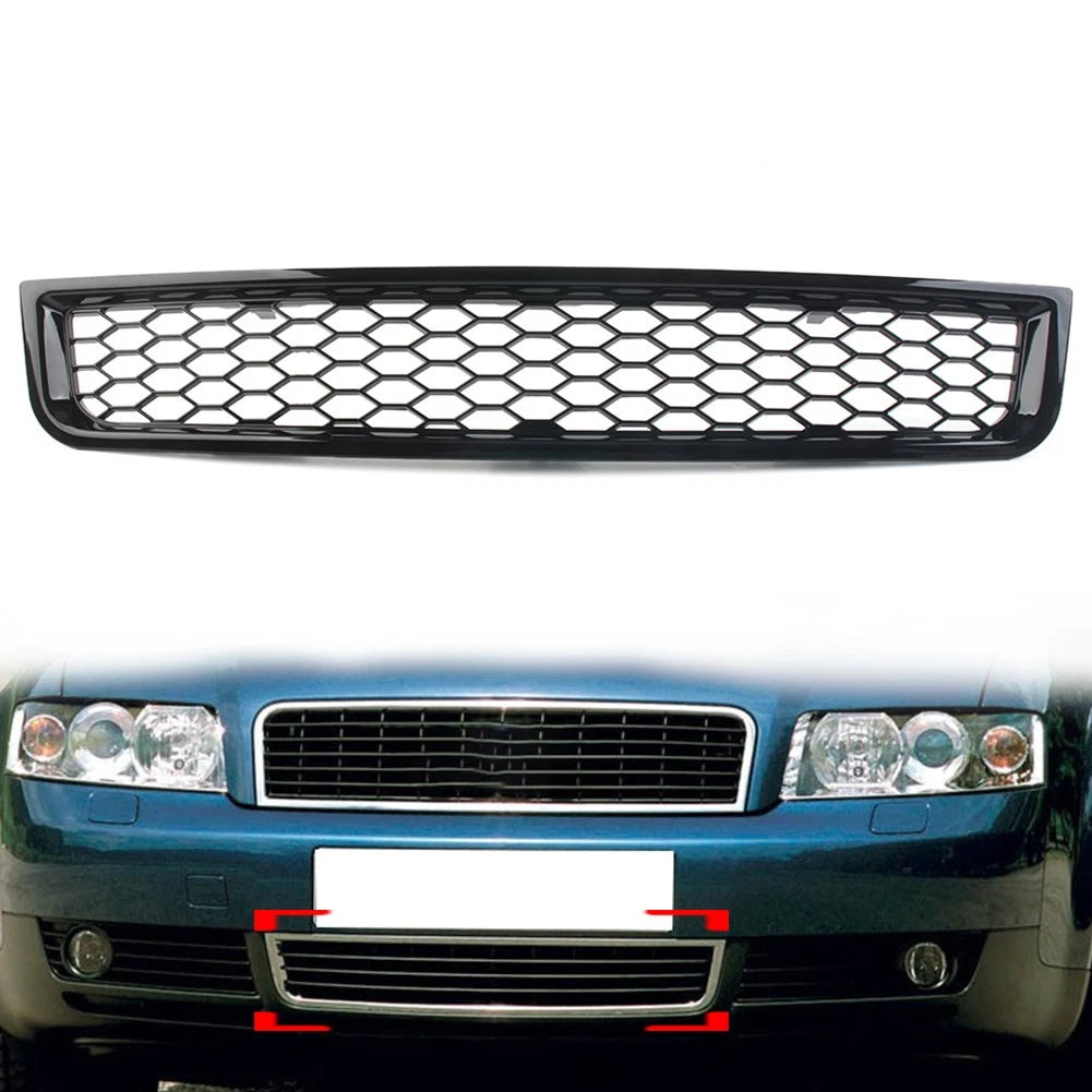 ABS Front Bumper Lower Honeycomb Mesh Grille for Audi A4 B6 (2001–2005) 8E0807647