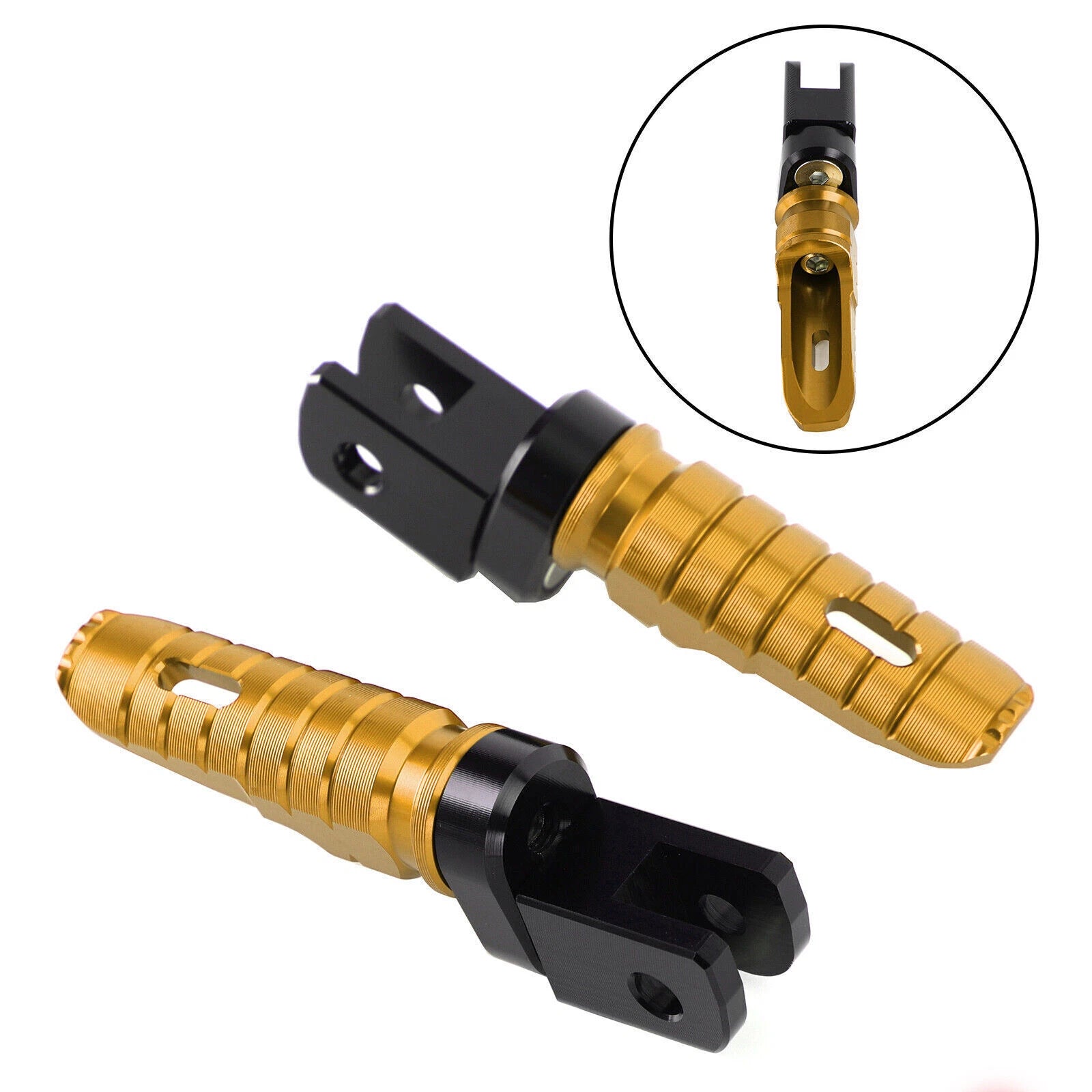Front Footrests Foot Pegs for Street Triple 765/RS/Daytona 675 (2017–2023) Gold
