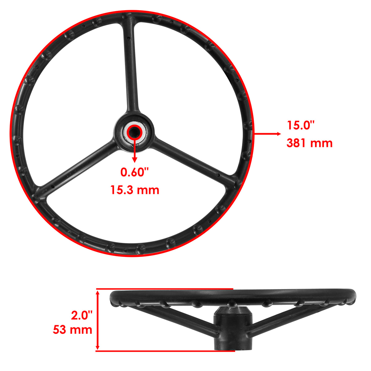 Steering Wheel Replacement for New Holland Fiat 480 54C Junior (2010–2010)