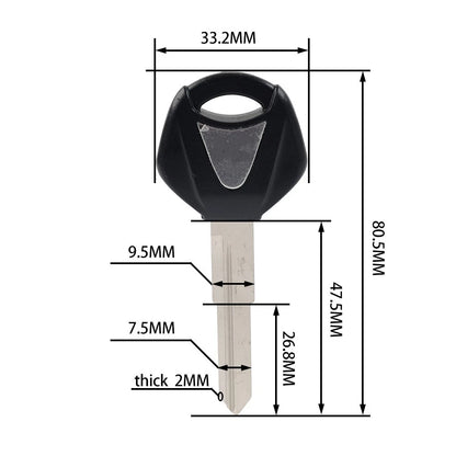 Motorcycle Blank ignition Key Uncut Blade For Yamaha YZF-R25 YZF-R3 ALL YEAR