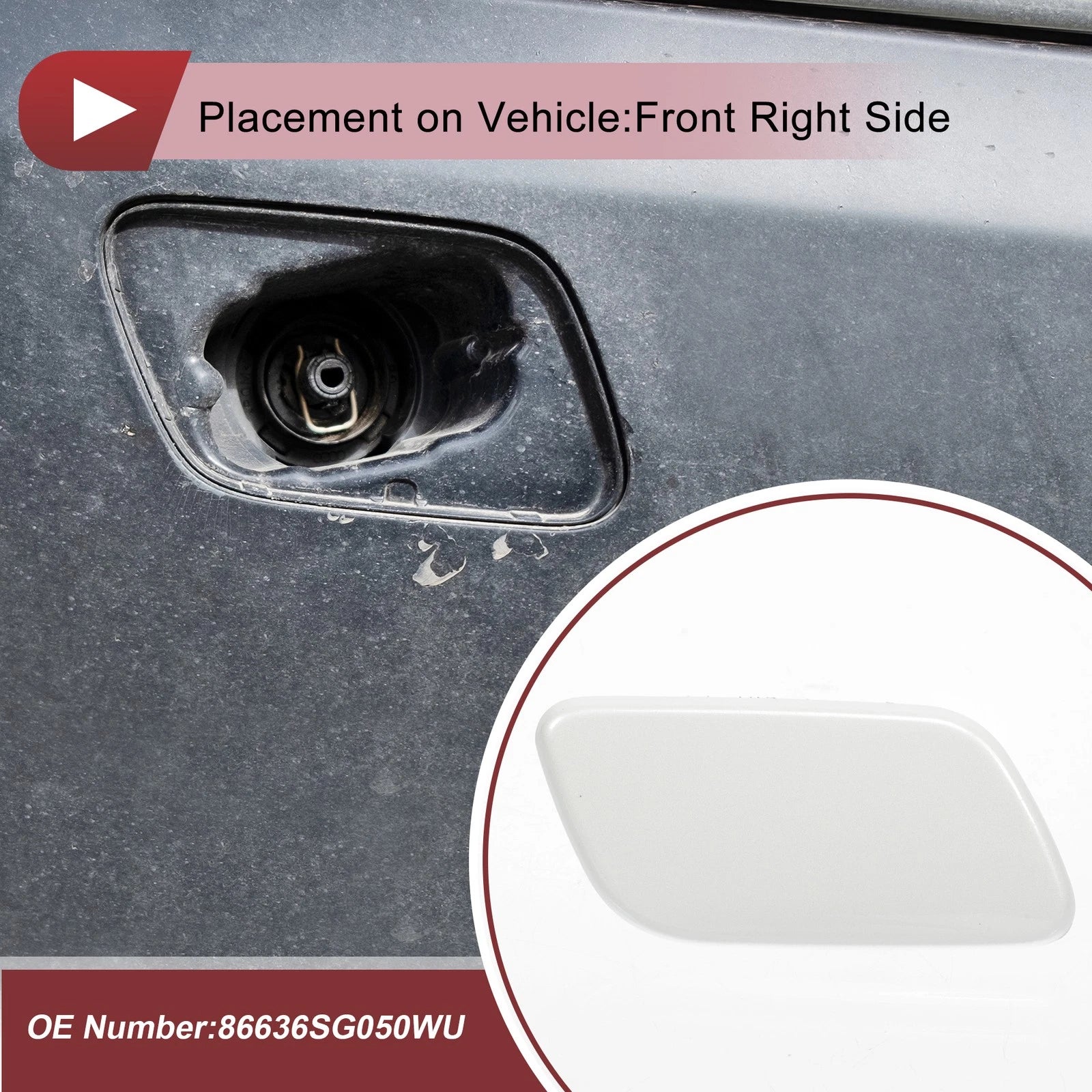 Windshield Washer Nozzle Cover Cap Front Right for Subaru Forester (2013–2015)