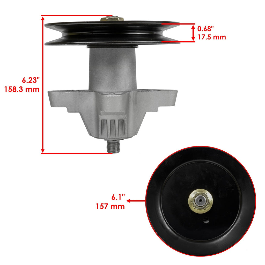 Deck Spindle with Pulley and Blade for White Outdoor 42 in (2006–2019)