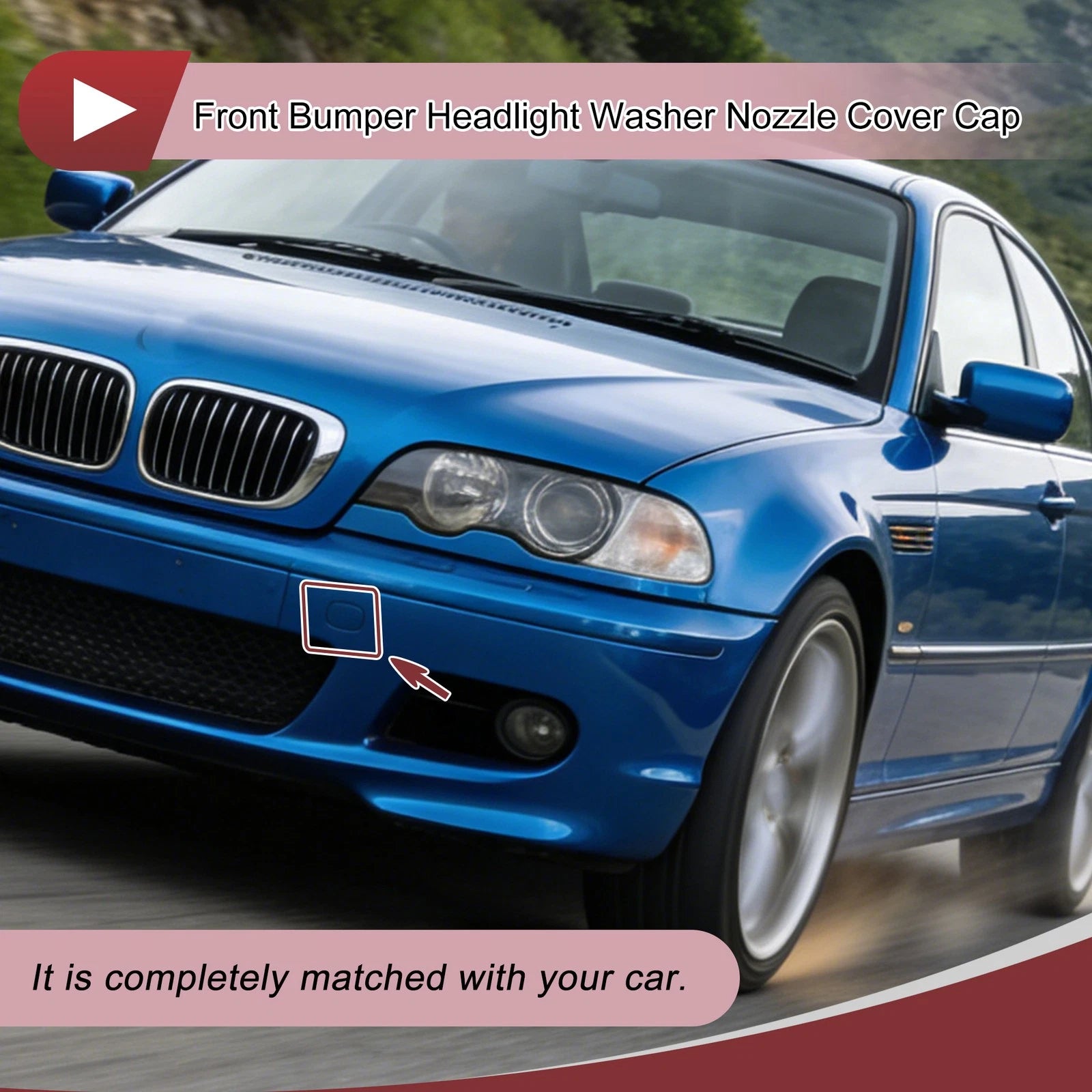 Headlight Washer Nozzle Cover Cap for BMW 3 Series E46 (2001–2005)