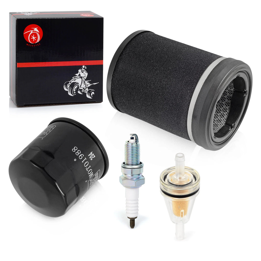 Air Filter, Oil Filter, Spark Plug Set for Kawasaki KVF360 Prairie 360 (2003–2013)