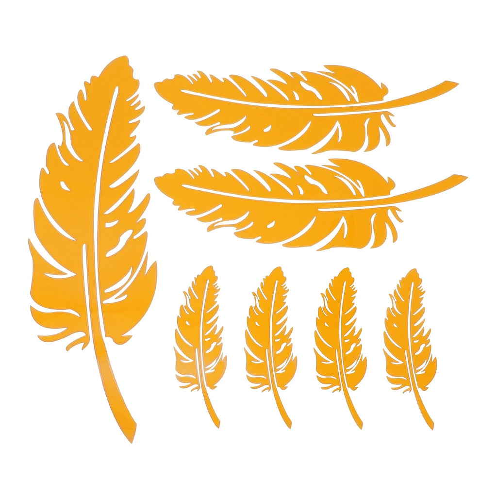 Reflective Bumper Decal for - Yellow Square Feather