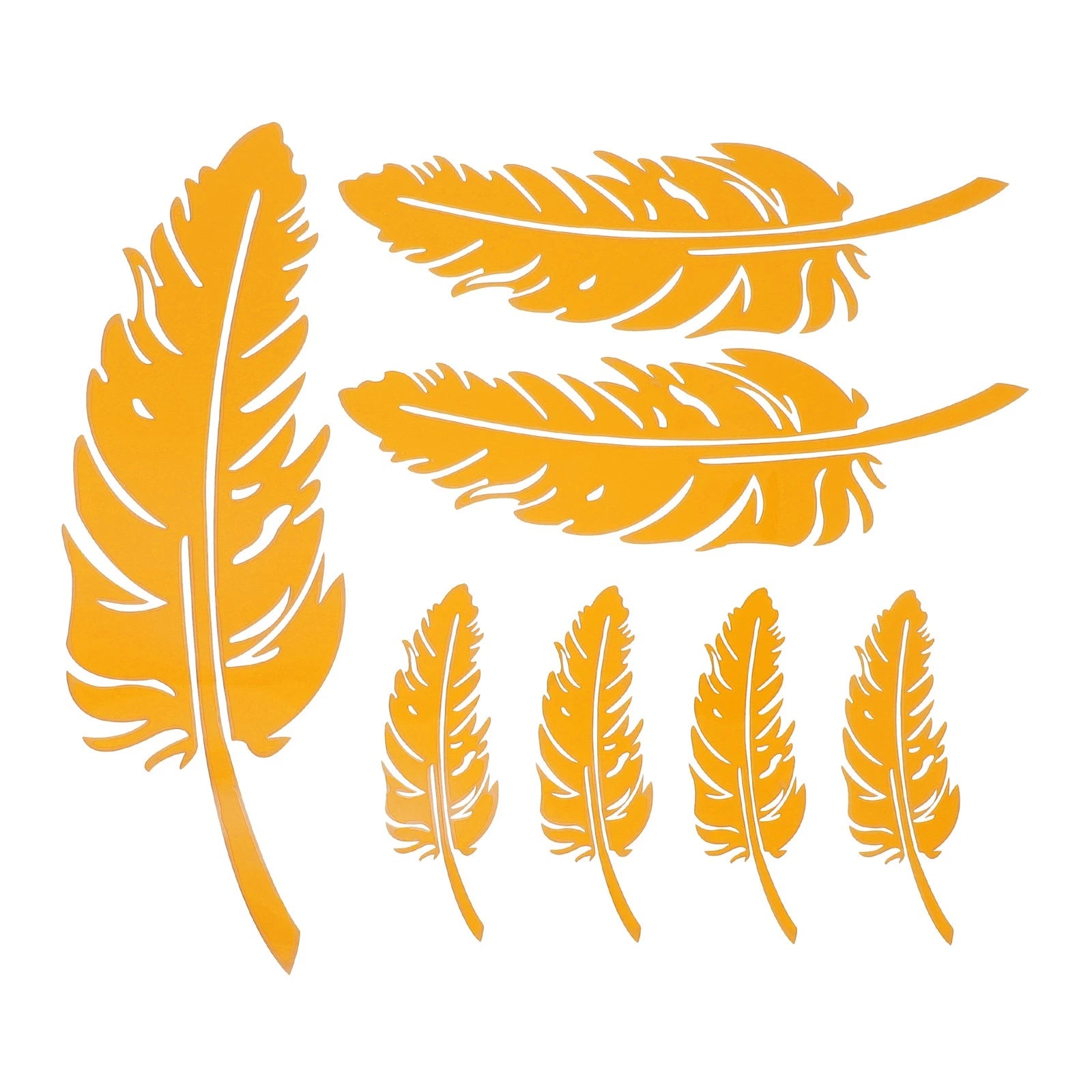 Reflective Bumper Decal for - Yellow Square Feather