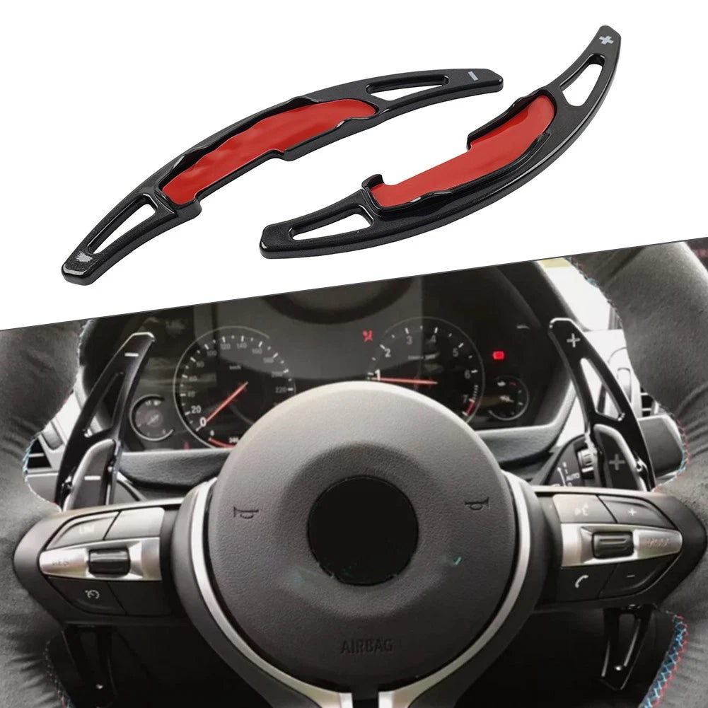 Black Steering Wheel Paddle Shifter Extension for BMW M2 M3 M4 M5 M6 X5M X6M