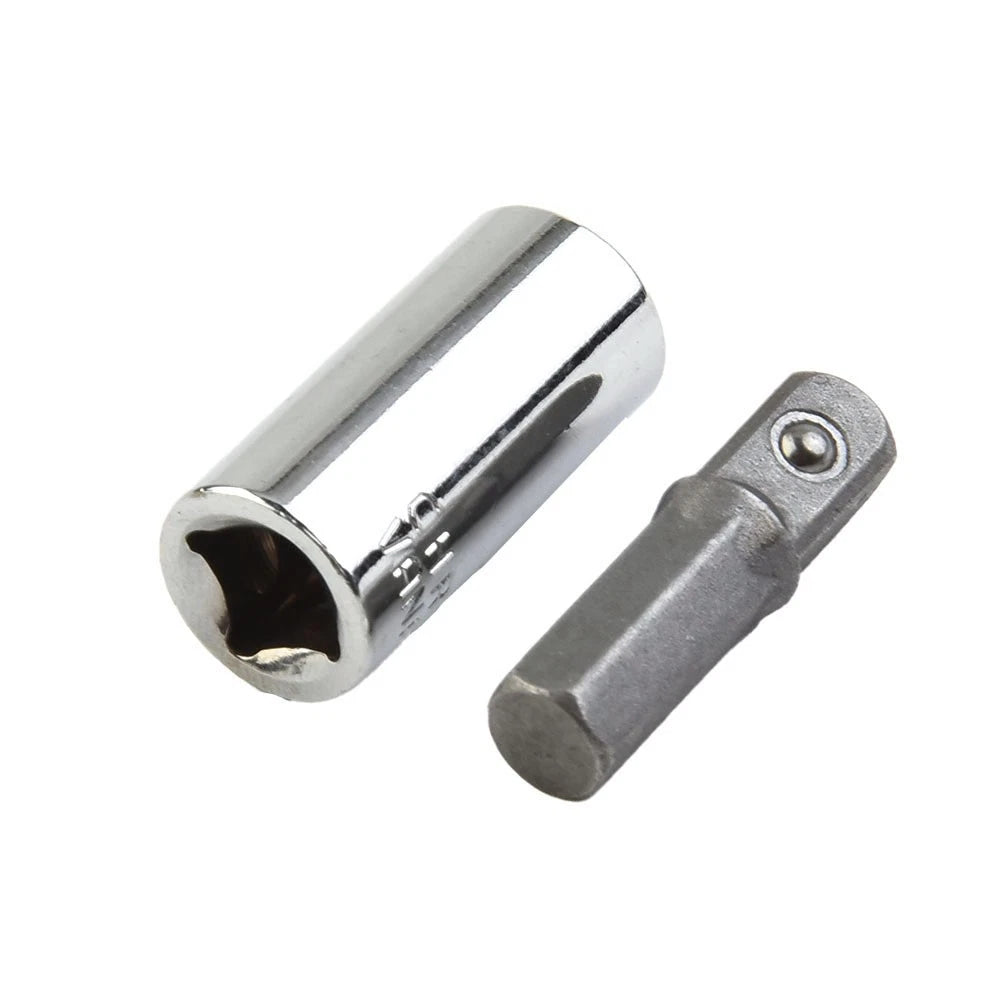 1/4 Hex Shank Adapter for Drill Chuck (Convert to 1/4 Square Drive)