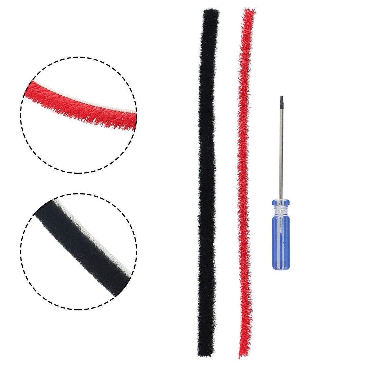 2X Plush Strips for V11-V15 Vacuum Cleaner Rolling Brush