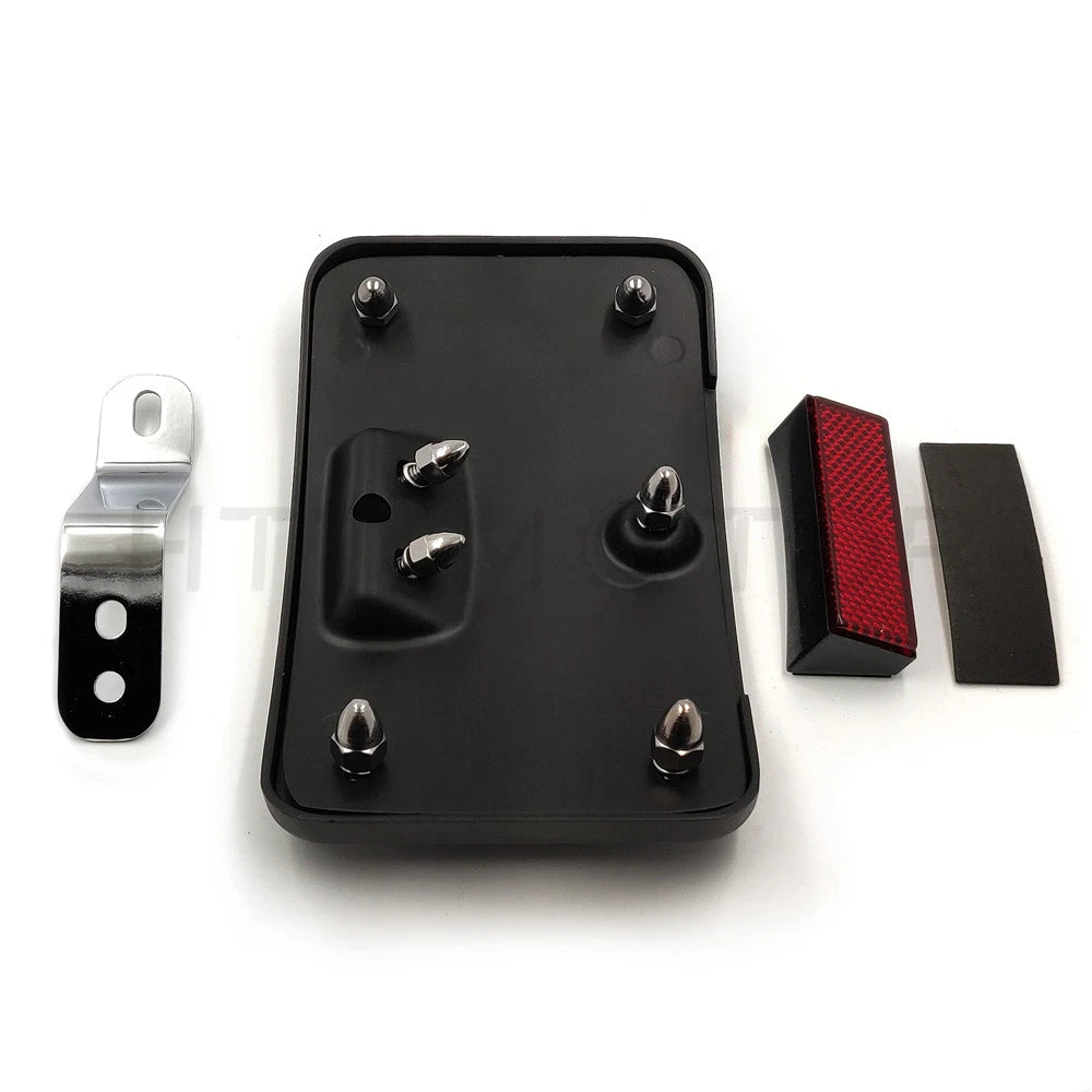 Laydown Curved License Plate Bracket for Harley Softail FLSTSC/FLSTN (2000–2017)