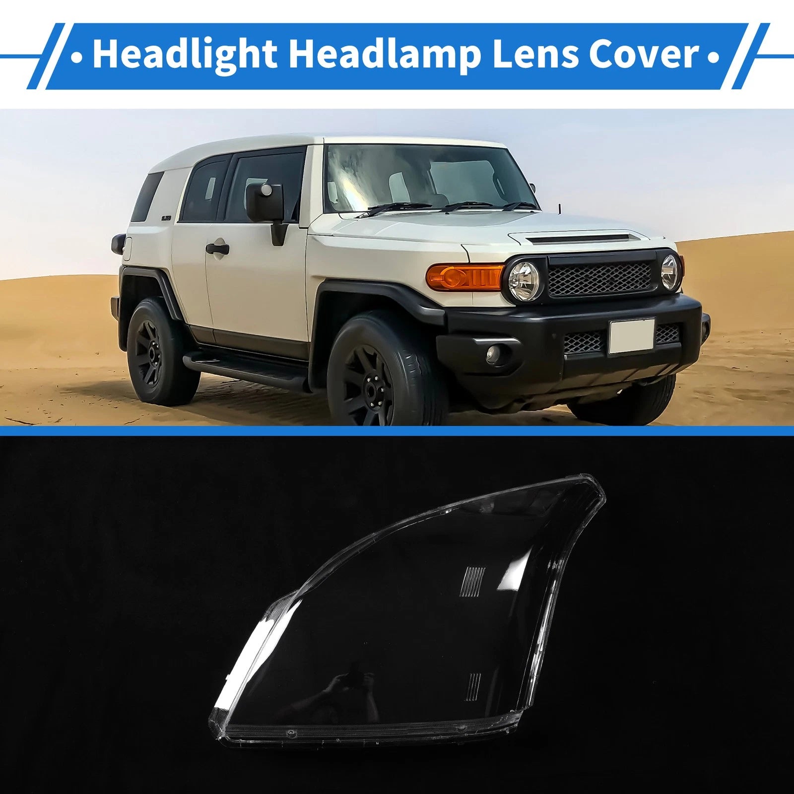 Headlight Lens Cover Front Left Replacement for Toyota Prado (2003–2009)