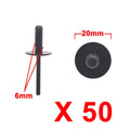 Plastic Rivets 6mm Hole Replacement Set for BMW Door Bumper (2000–2025)