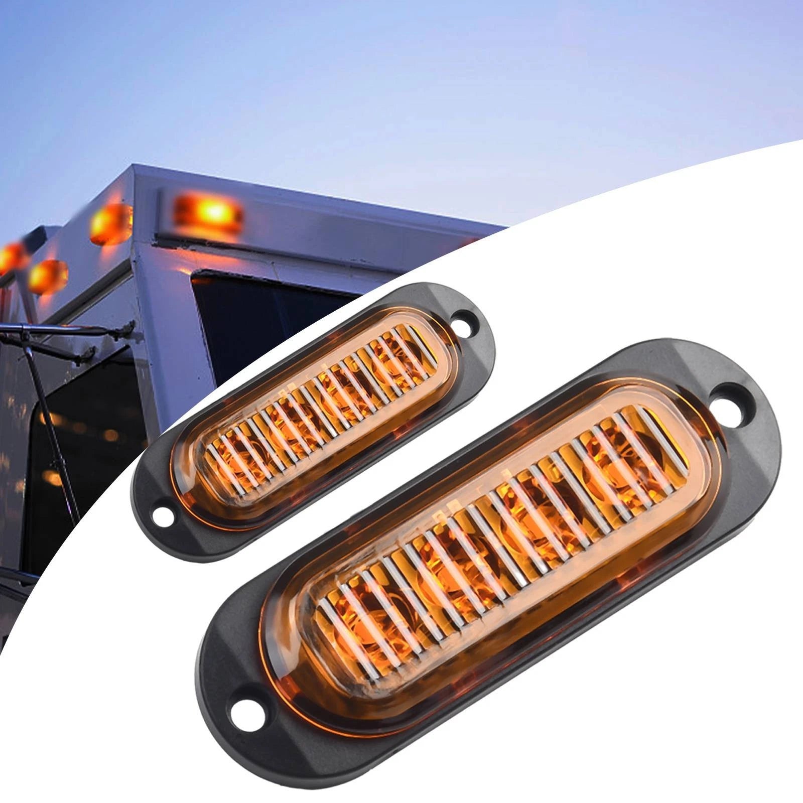 2X LED Side Marker Lights for - Yellow Light
