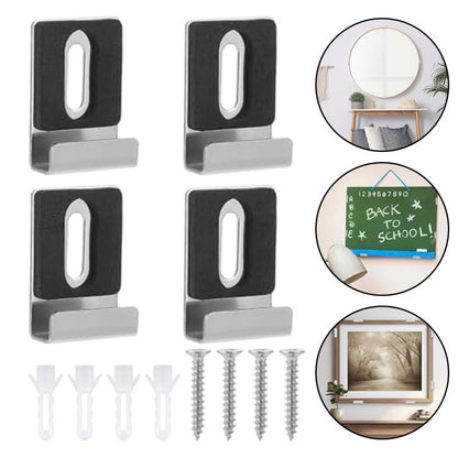 4X Secure Mirror Holder Clips for Wall Mount Mirrors