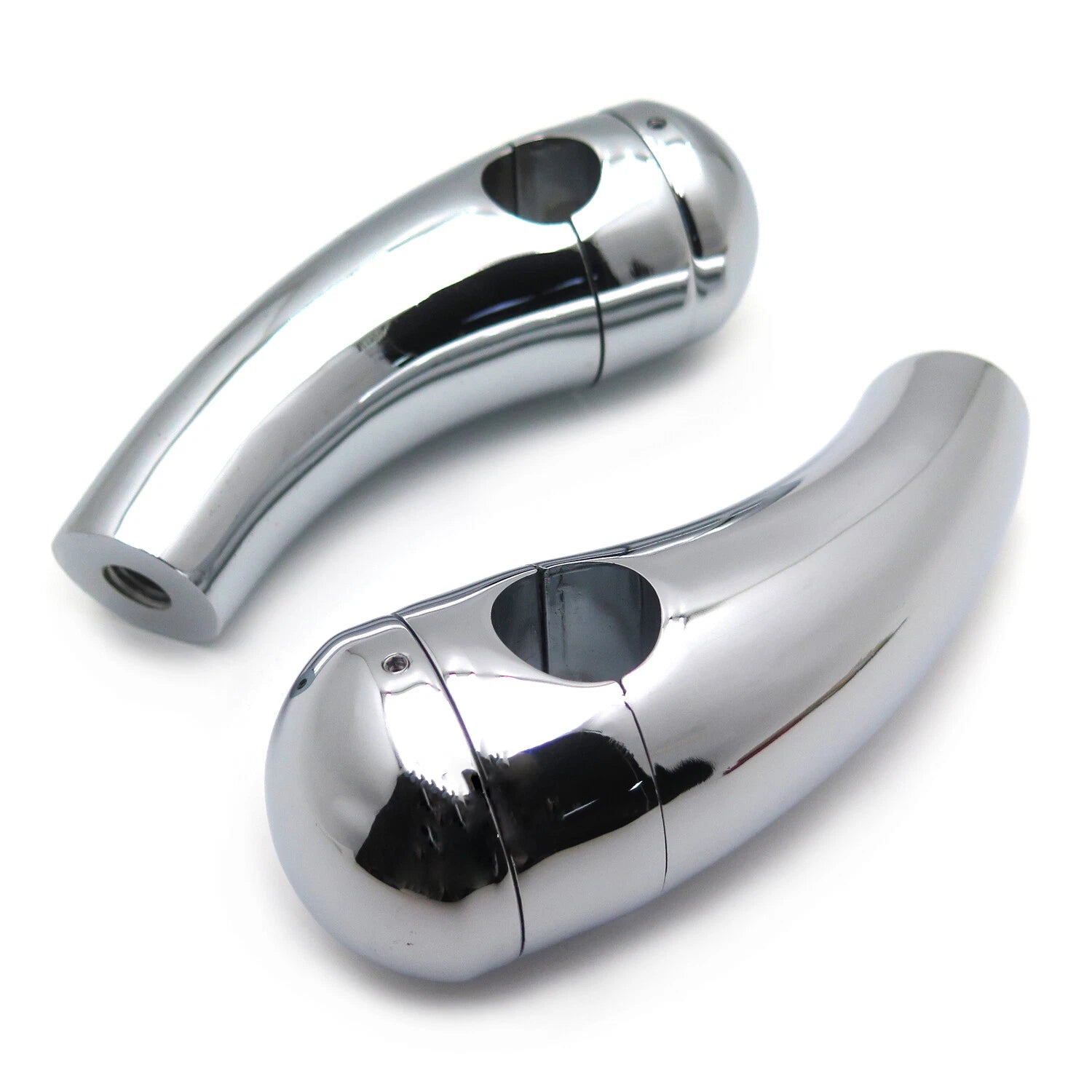 Chrome 7/8" 22mm Handlebar Riser Mounting Clamp for Honda Harley Yamaha