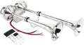 12V 125DB Stainless Steel Electric Dual Trumpet Horn for Marine (18-1/2")