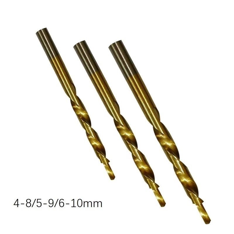 3Pcs HSS Drill Bits 8-4mm/9-5mm/10-6mm for Automotive Use
