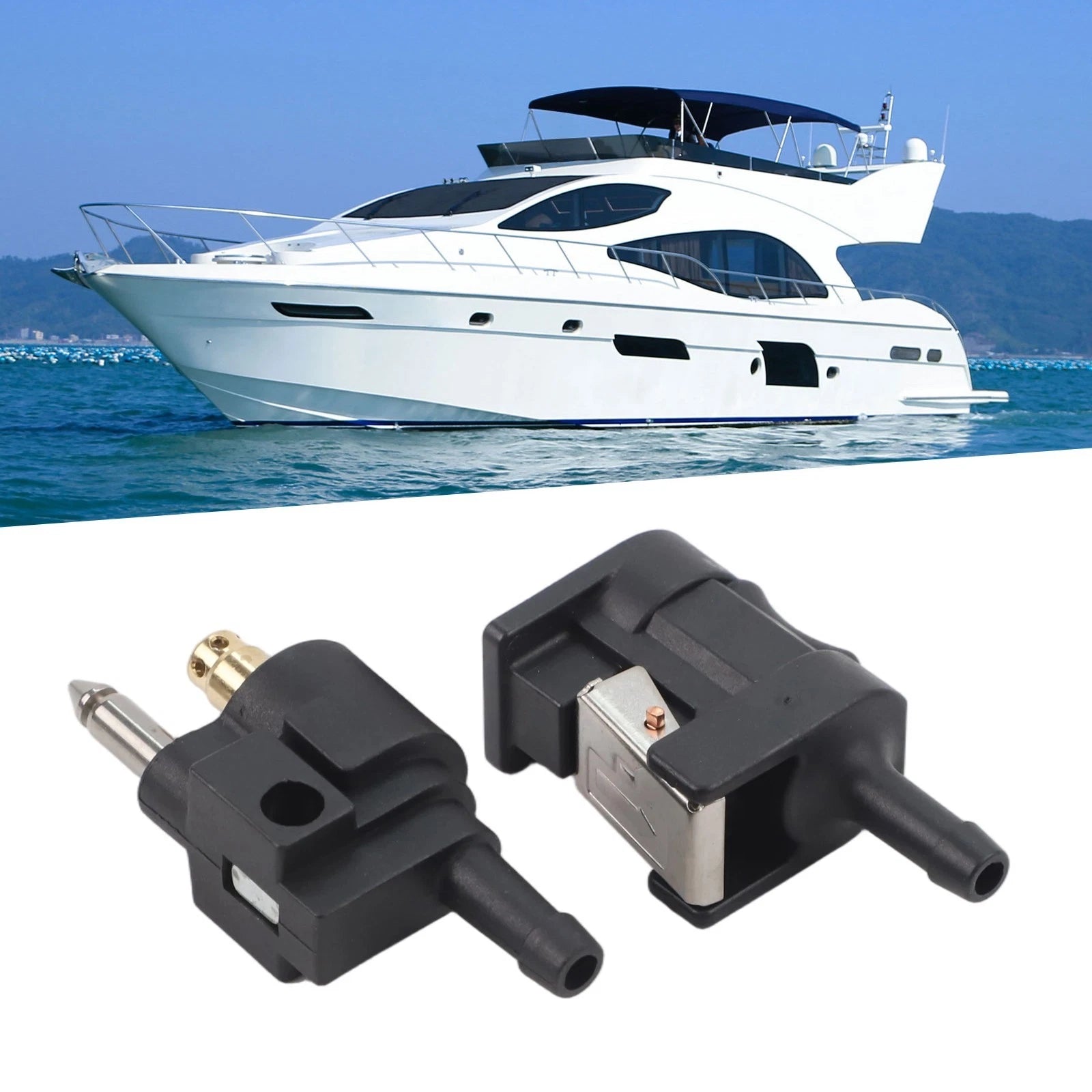 Fuel Line Connector for Outboard Motor (Fits )