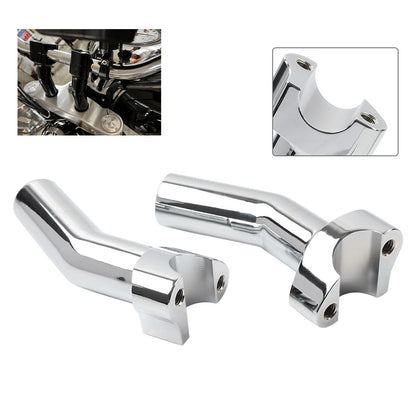 4" Pullback Handlebar Risers Chrome for Harley Dyna Softail Road King