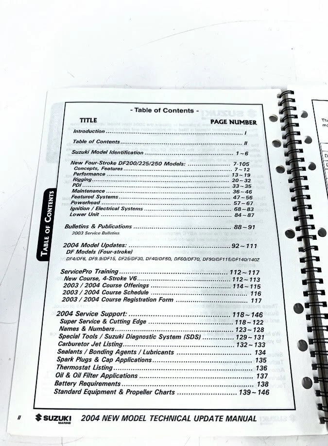 Suzuki Marine Technical Update Seminar Manual for V6 Model (2004)