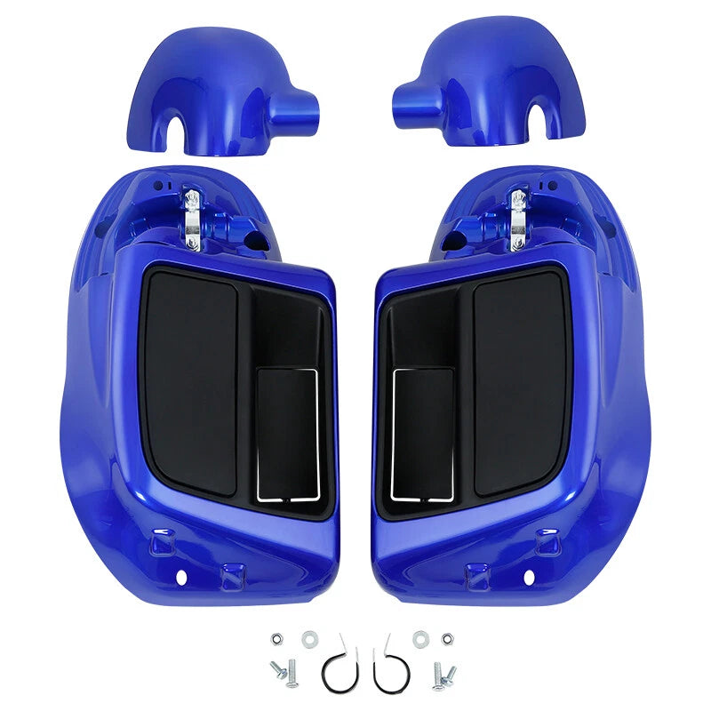 Blue Lower Vented Fairings for Harley Touring Road Glide (2014–2024)