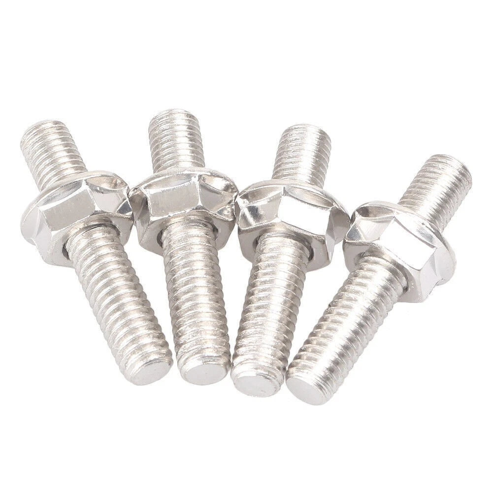 4pcs Exhaust Port Studs w/ Nuts For Harley Dyna Sportster Super Glide