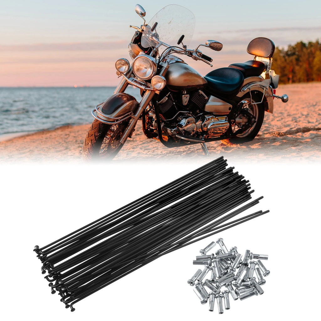 Bicycle Spokes Replacement Kit 14G 181mm with Nipples for Most Bikes