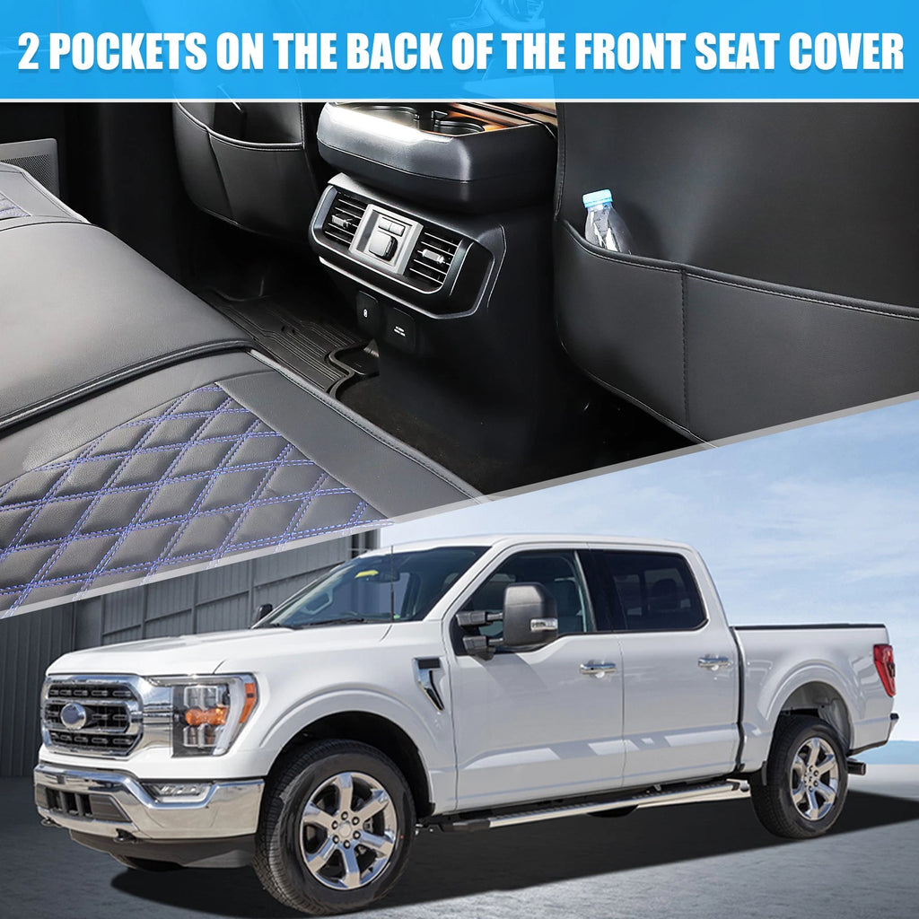 Front Rear Seat Covers Seat Protector Pad for Ford F-150 (2009–2014)