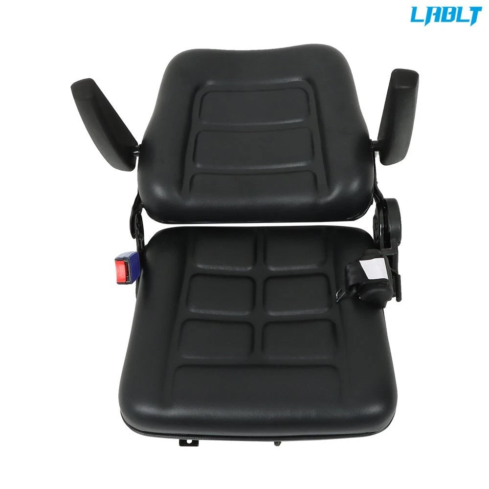 Adjustable Tractor Seat with Seatbelt for Universal Mowers