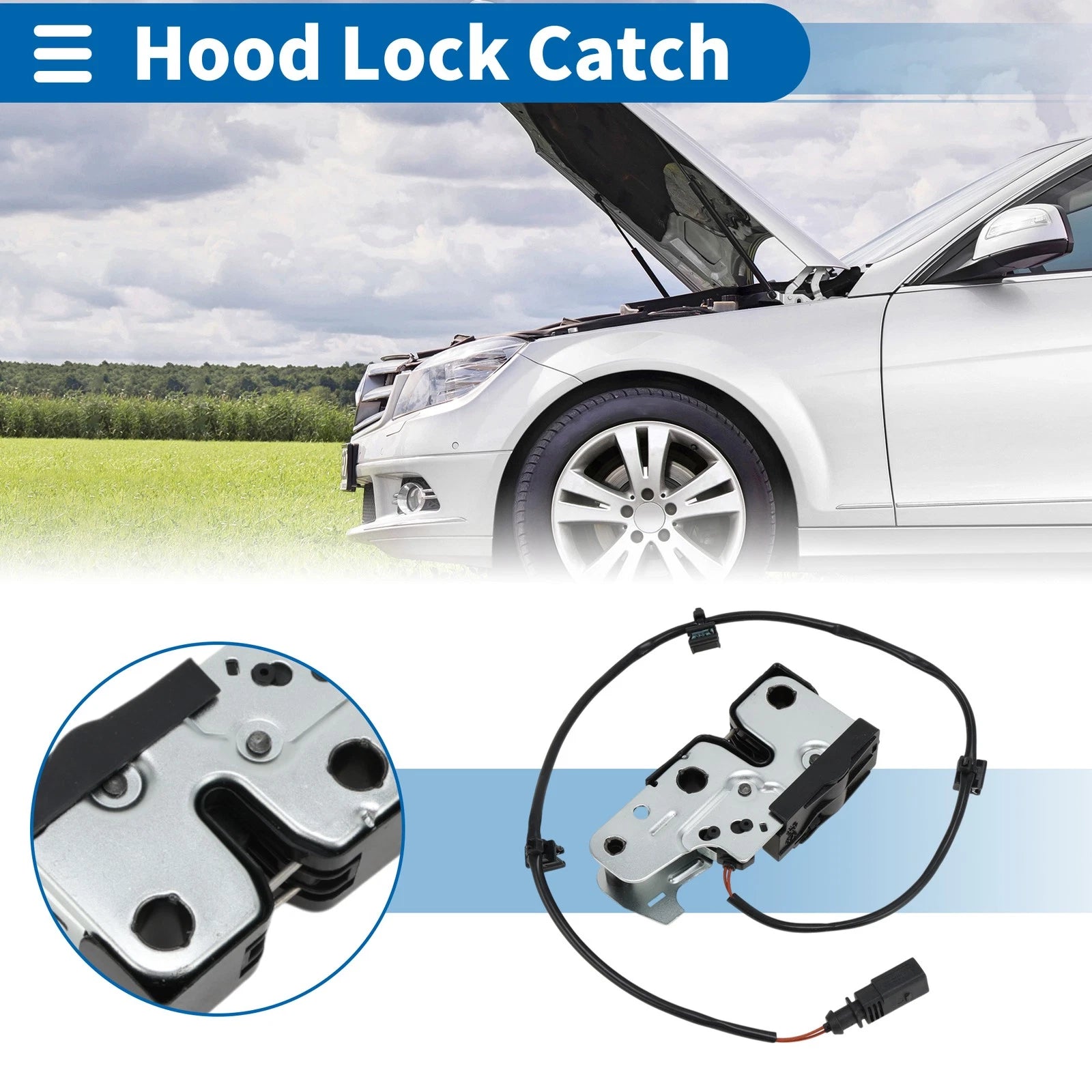Hood Latch Assembly Replacement for Volkswagen GTI Hatchback (2006–2008)