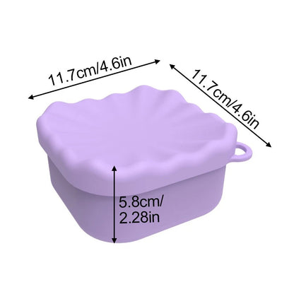 Silicone Soap Dish with Lid for Travel and Outdoor Use