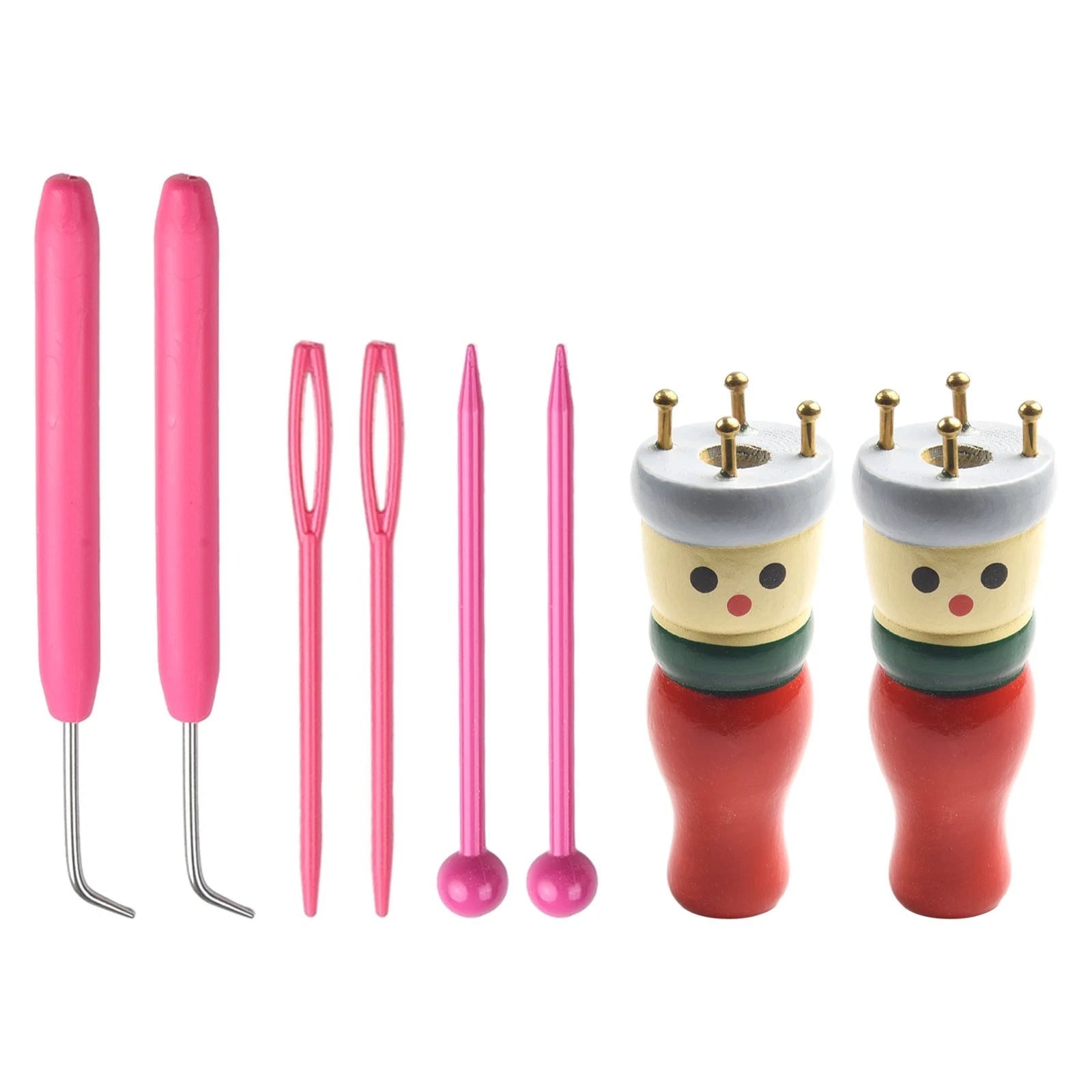 2X Wood Spool Knitting Tool for Children's Crafts
