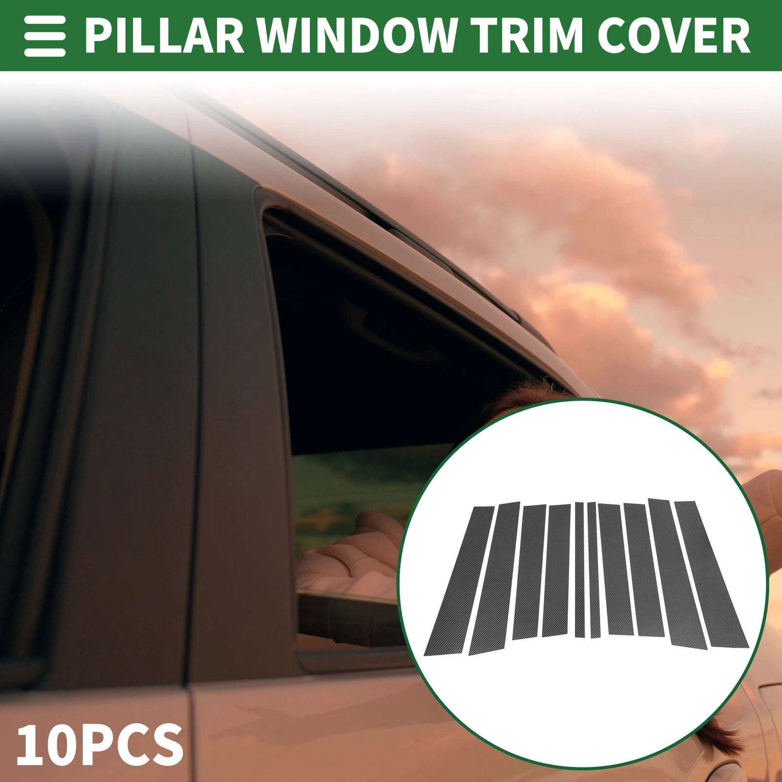Door Pillar Window Trim Kit Replacement for Mercedes GL-Class (2007–2015)