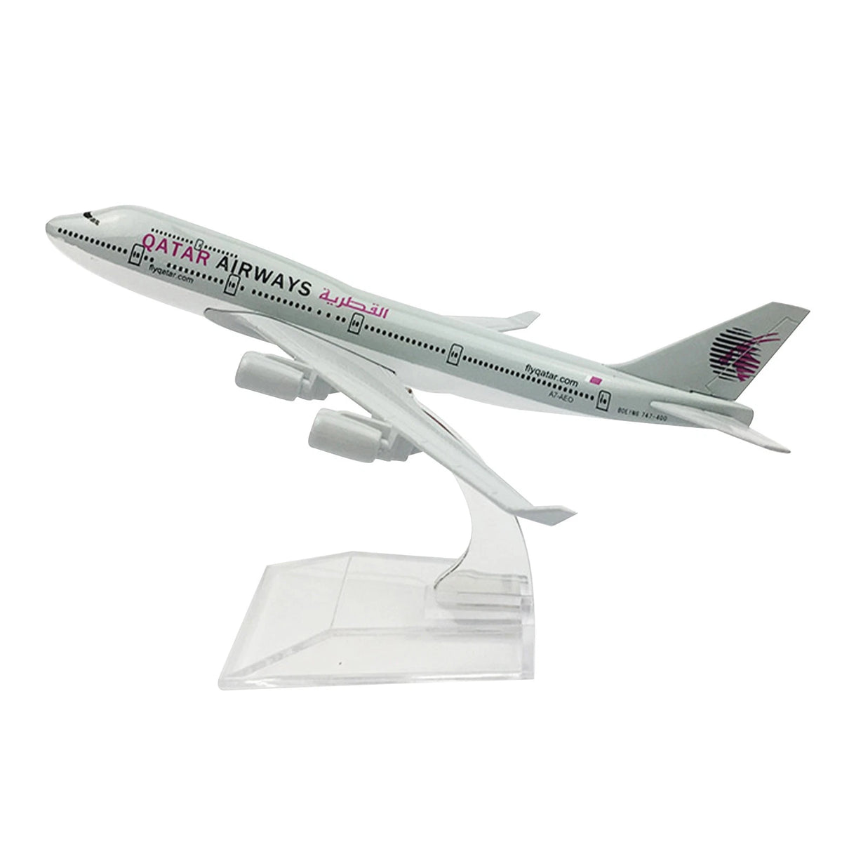 Diecast Display Model Kit for Qatar Airways B747 (1:400 Scale)
