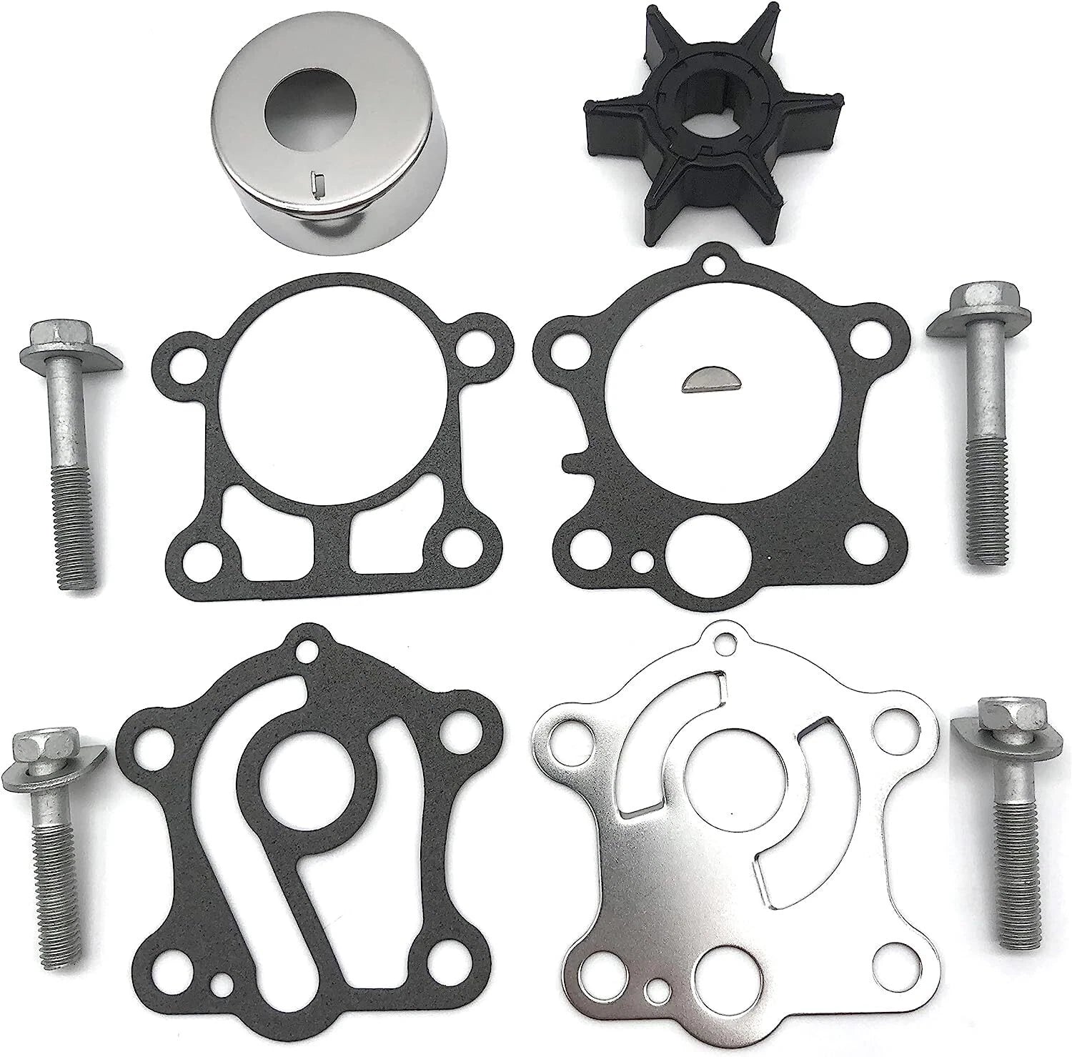 Water Pump Repair Kit for Yamaha Outboard 25/30 HP (25MSHY3, 30MLHY) 6J8-W0078-A2