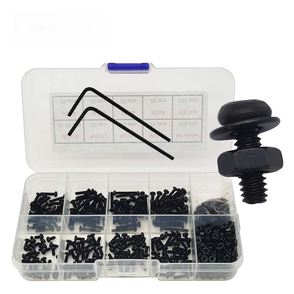2mm Hex Socket Screws for Model Building - Wear Resistant Finish