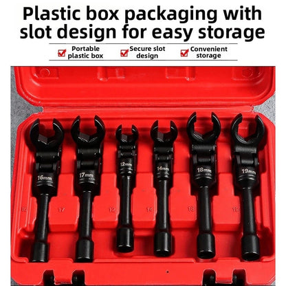 Long Handle Oxygen Sensor Wrench for Universal Use (180-Degree Adjustable)