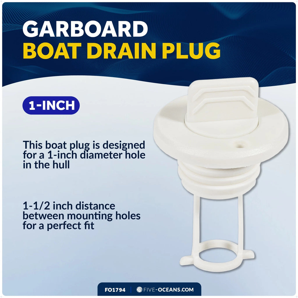 Captive Garboard Drain Plug for 1-Inch Transom Hole (FO1794)