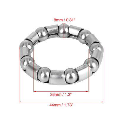 4PCS 44mm 9 Ball Wheel Bearing Retainer for Bike Crank Bearings Silver