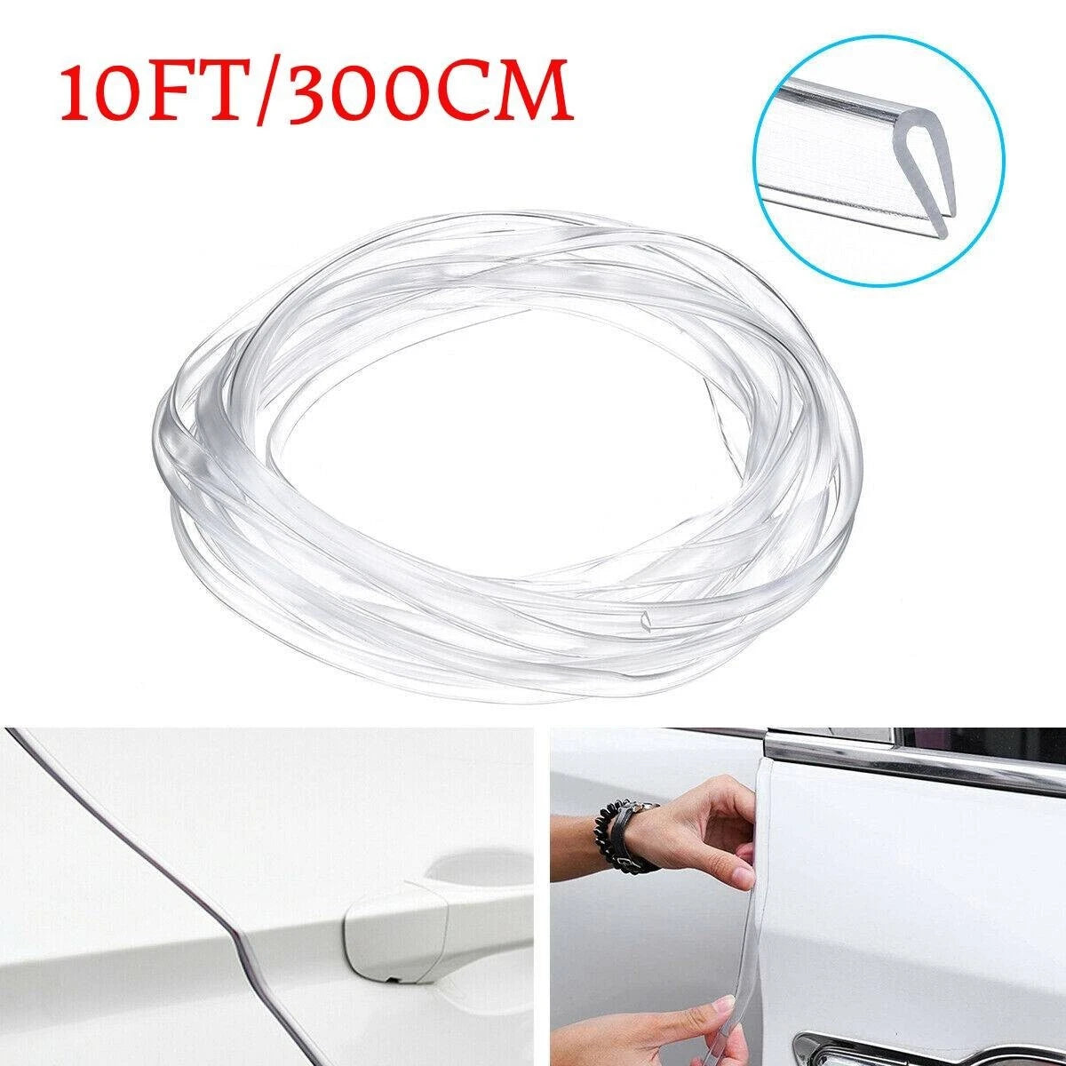 10ft Rubber Car Door Edge Protector for Universal Fit (2010–2023)