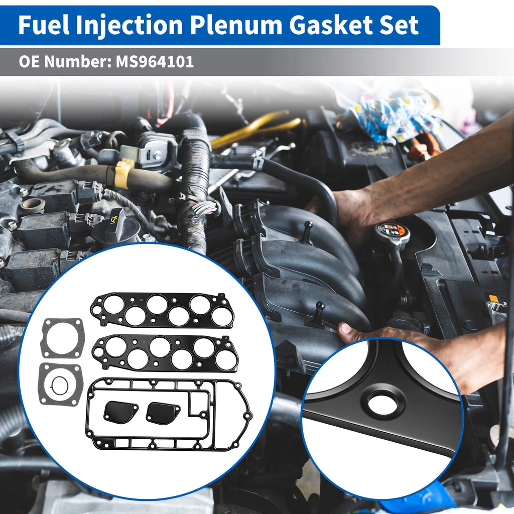 Lower and Upper Intake Manifold Plenum Gasket for Honda Pilot (2003–2008)