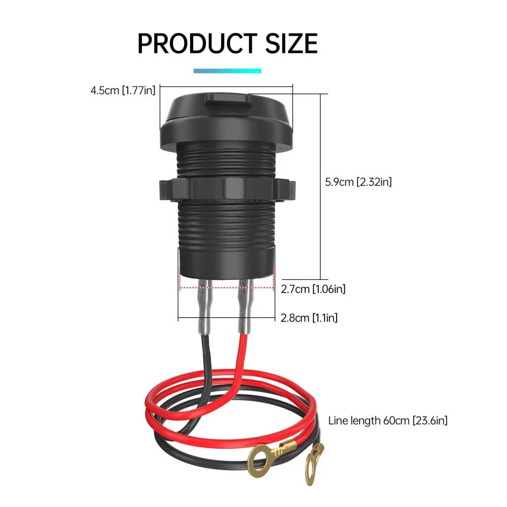 Dual USB QC3.0 PD Type-C Car Quick Charger Adapter for Universal Use